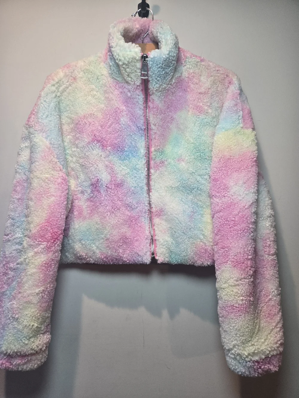 Sugar Thrillz Jacket Women's Sherpa Medium Dolls Kill Candy Pastel Dopamine Y2k - Picture 2 of 10